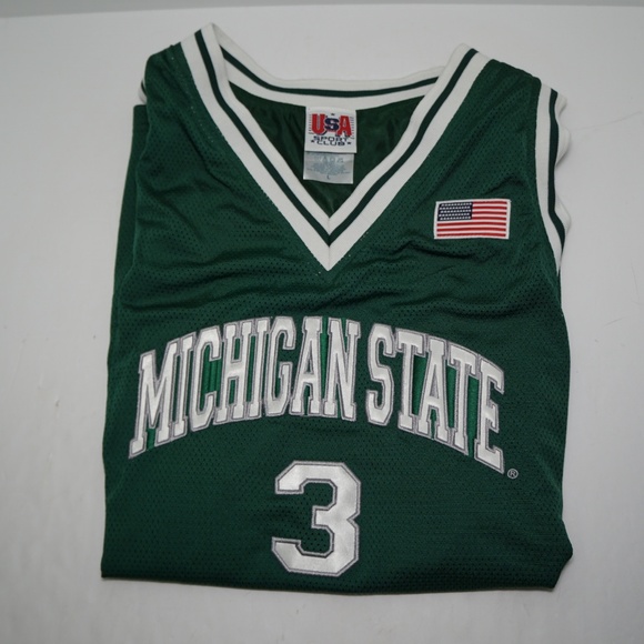 MENS Sz L MI STATE SPARTANS BASKETBALL JERSEY - Picture 3 of 5